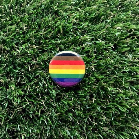 Gay Pride Flag Pin-Back Button