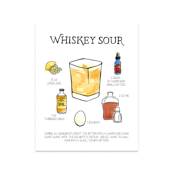 Whiskey Sour - Drink Print